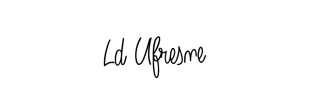 The best way (Angelique-Rose-font-FFP) to make a short signature is to pick only two or three words in your name. The name Ld Ufresne include a total of six letters. For converting this name. Ld Ufresne signature style 5 images and pictures png