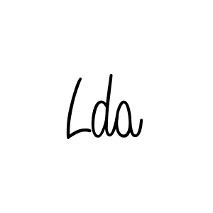 Create a beautiful signature design for name Lda. With this signature (Angelique-Rose-font-FFP) fonts, you can make a handwritten signature for free. Lda signature style 5 images and pictures png