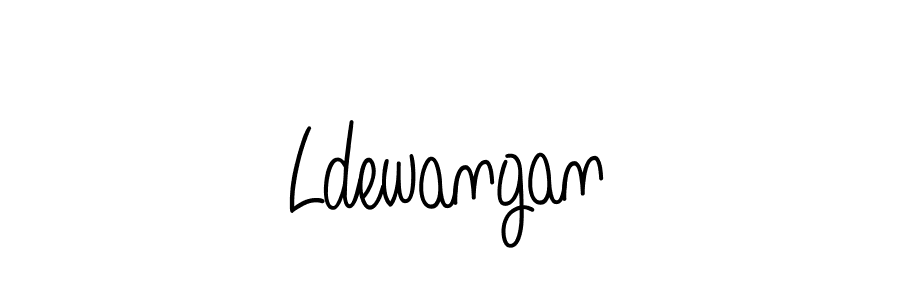Design your own signature with our free online signature maker. With this signature software, you can create a handwritten (Angelique-Rose-font-FFP) signature for name Ldewangan. Ldewangan signature style 5 images and pictures png