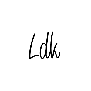 You should practise on your own different ways (Angelique-Rose-font-FFP) to write your name (Ldk) in signature. don't let someone else do it for you. Ldk signature style 5 images and pictures png