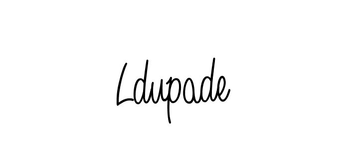 Design your own signature with our free online signature maker. With this signature software, you can create a handwritten (Angelique-Rose-font-FFP) signature for name Ldupade. Ldupade signature style 5 images and pictures png