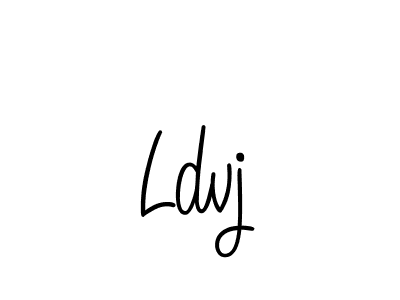 How to make Ldvj name signature. Use Angelique-Rose-font-FFP style for creating short signs online. This is the latest handwritten sign. Ldvj signature style 5 images and pictures png