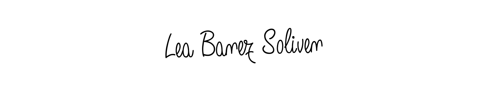 The best way (Angelique-Rose-font-FFP) to make a short signature is to pick only two or three words in your name. The name Lea Banez Soliven include a total of six letters. For converting this name. Lea Banez Soliven signature style 5 images and pictures png