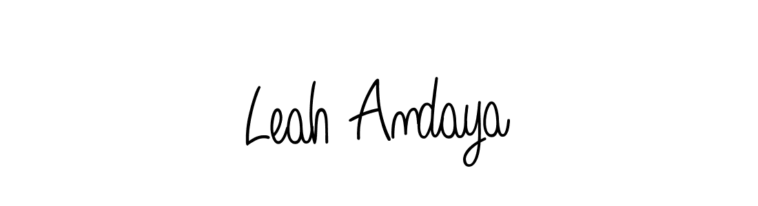 Design your own signature with our free online signature maker. With this signature software, you can create a handwritten (Angelique-Rose-font-FFP) signature for name Leah Andaya. Leah Andaya signature style 5 images and pictures png