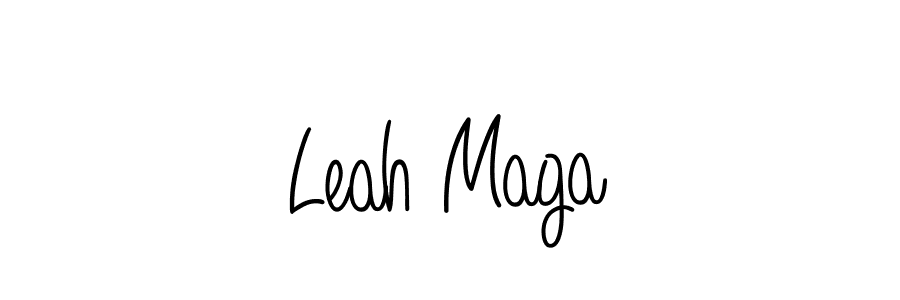 Leah Maga stylish signature style. Best Handwritten Sign (Angelique-Rose-font-FFP) for my name. Handwritten Signature Collection Ideas for my name Leah Maga. Leah Maga signature style 5 images and pictures png