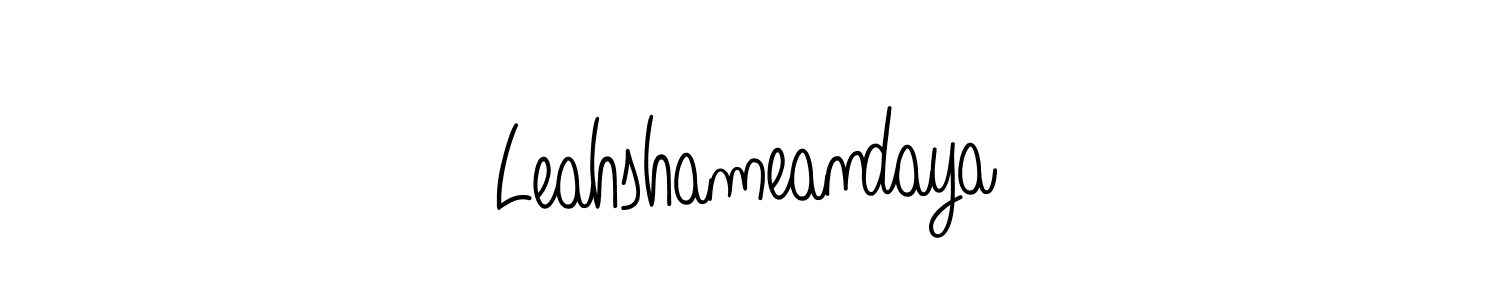 How to make Leahshameandaya signature? Angelique-Rose-font-FFP is a professional autograph style. Create handwritten signature for Leahshameandaya name. Leahshameandaya signature style 5 images and pictures png