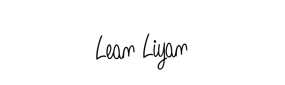 Lean Liyan stylish signature style. Best Handwritten Sign (Angelique-Rose-font-FFP) for my name. Handwritten Signature Collection Ideas for my name Lean Liyan. Lean Liyan signature style 5 images and pictures png
