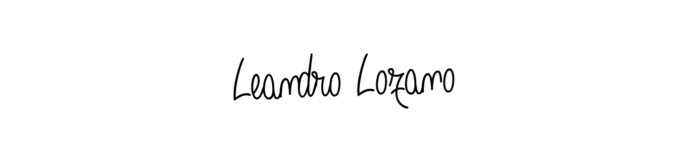 Make a beautiful signature design for name Leandro Lozano. With this signature (Angelique-Rose-font-FFP) style, you can create a handwritten signature for free. Leandro Lozano signature style 5 images and pictures png