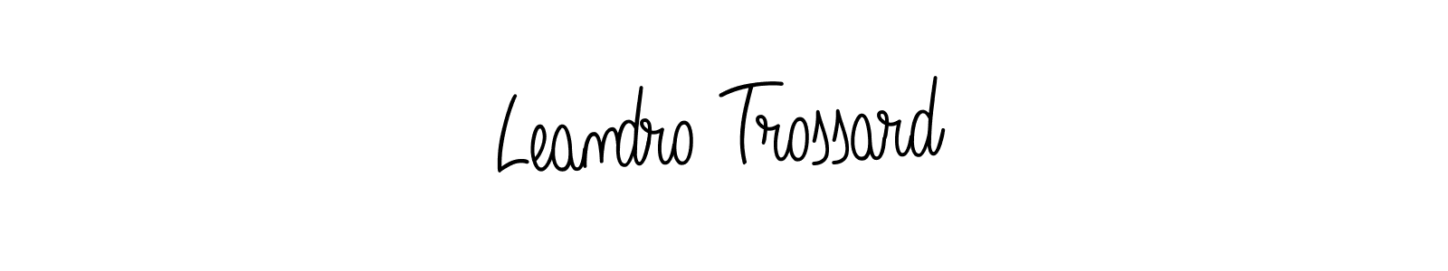 You should practise on your own different ways (Angelique-Rose-font-FFP) to write your name (Leandro Trossard) in signature. don't let someone else do it for you. Leandro Trossard signature style 5 images and pictures png
