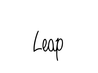 Leap stylish signature style. Best Handwritten Sign (Angelique-Rose-font-FFP) for my name. Handwritten Signature Collection Ideas for my name Leap. Leap signature style 5 images and pictures png