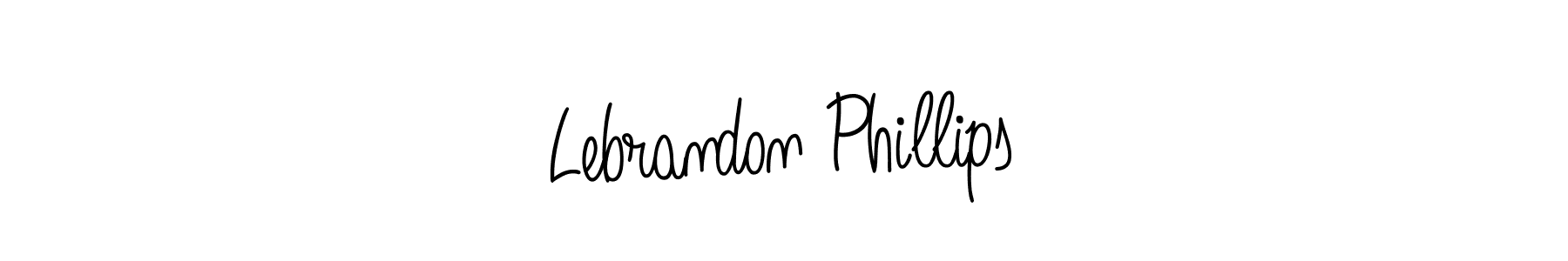 Use a signature maker to create a handwritten signature online. With this signature software, you can design (Angelique-Rose-font-FFP) your own signature for name Lebrandon Phillips. Lebrandon Phillips signature style 5 images and pictures png