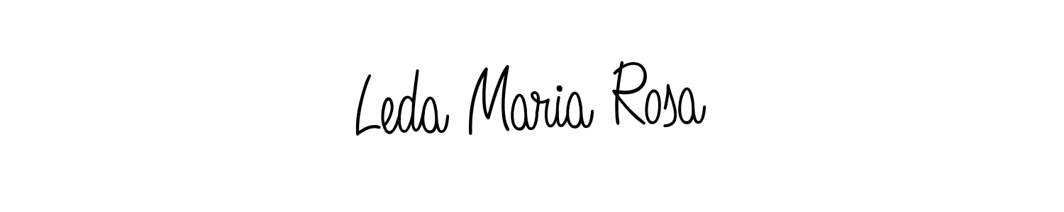 Create a beautiful signature design for name Leda Maria Rosa. With this signature (Angelique-Rose-font-FFP) fonts, you can make a handwritten signature for free. Leda Maria Rosa signature style 5 images and pictures png