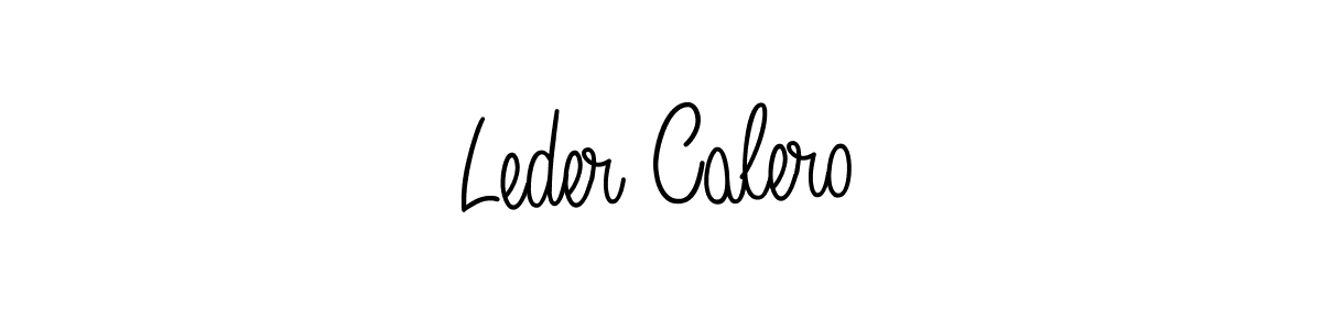 How to make Leder Calero signature? Angelique-Rose-font-FFP is a professional autograph style. Create handwritten signature for Leder Calero name. Leder Calero signature style 5 images and pictures png