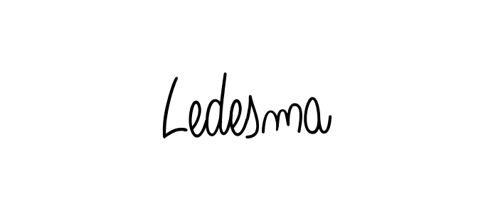 Make a beautiful signature design for name Ledesma. With this signature (Angelique-Rose-font-FFP) style, you can create a handwritten signature for free. Ledesma signature style 5 images and pictures png