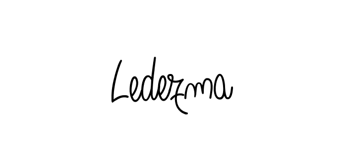 Use a signature maker to create a handwritten signature online. With this signature software, you can design (Angelique-Rose-font-FFP) your own signature for name Ledezma. Ledezma signature style 5 images and pictures png