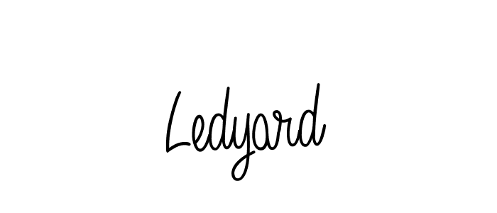 Design your own signature with our free online signature maker. With this signature software, you can create a handwritten (Angelique-Rose-font-FFP) signature for name Ledyard. Ledyard signature style 5 images and pictures png