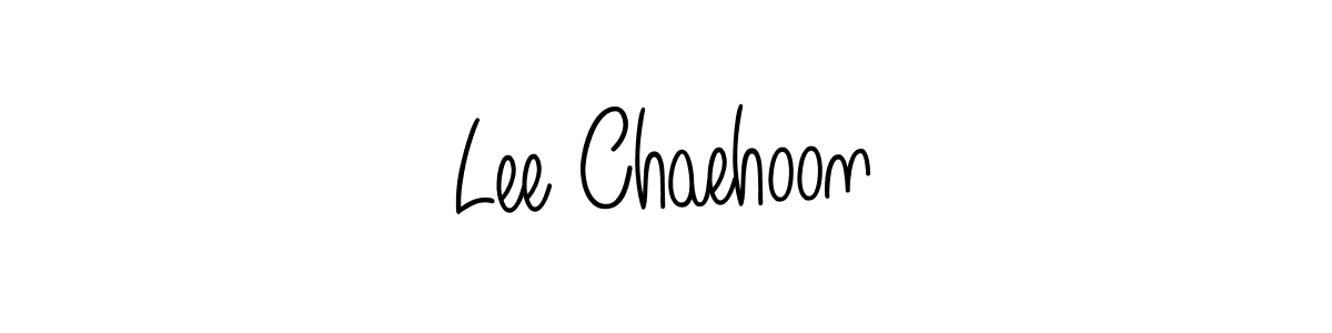 You should practise on your own different ways (Angelique-Rose-font-FFP) to write your name (Lee Chaehoon) in signature. don't let someone else do it for you. Lee Chaehoon signature style 5 images and pictures png