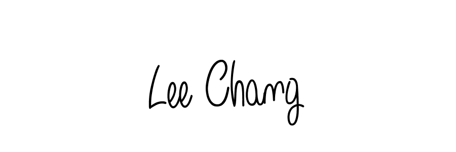 The best way (Angelique-Rose-font-FFP) to make a short signature is to pick only two or three words in your name. The name Lee Chang include a total of six letters. For converting this name. Lee Chang signature style 5 images and pictures png