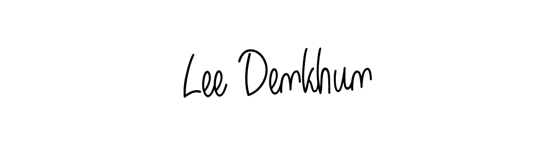 if you are searching for the best signature style for your name Lee Denkhun. so please give up your signature search. here we have designed multiple signature styles  using Angelique-Rose-font-FFP. Lee Denkhun signature style 5 images and pictures png