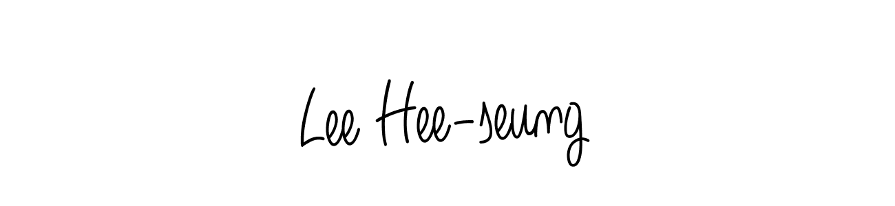 Design your own signature with our free online signature maker. With this signature software, you can create a handwritten (Angelique-Rose-font-FFP) signature for name Lee Hee-seung. Lee Hee-seung signature style 5 images and pictures png