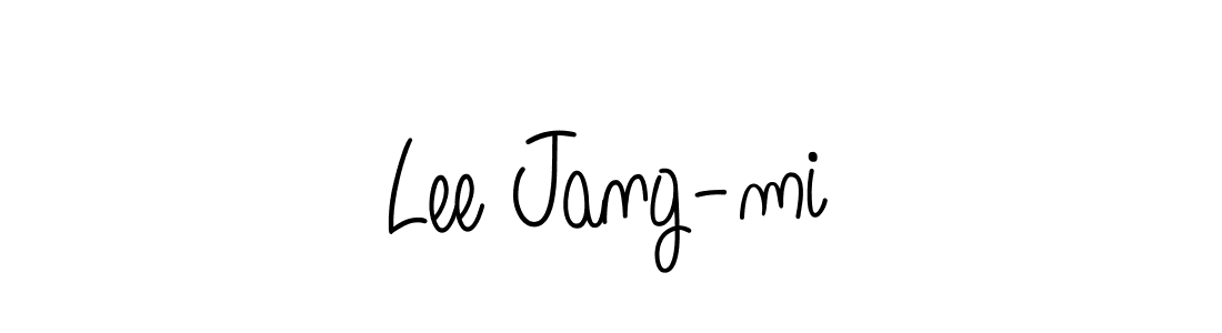 Make a beautiful signature design for name Lee Jang-mi. With this signature (Angelique-Rose-font-FFP) style, you can create a handwritten signature for free. Lee Jang-mi signature style 5 images and pictures png