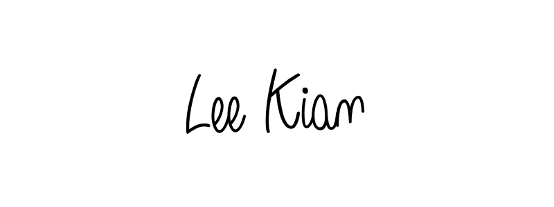 You should practise on your own different ways (Angelique-Rose-font-FFP) to write your name (Lee Kian) in signature. don't let someone else do it for you. Lee Kian signature style 5 images and pictures png