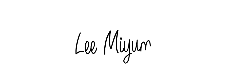 Lee Miyun stylish signature style. Best Handwritten Sign (Angelique-Rose-font-FFP) for my name. Handwritten Signature Collection Ideas for my name Lee Miyun. Lee Miyun signature style 5 images and pictures png