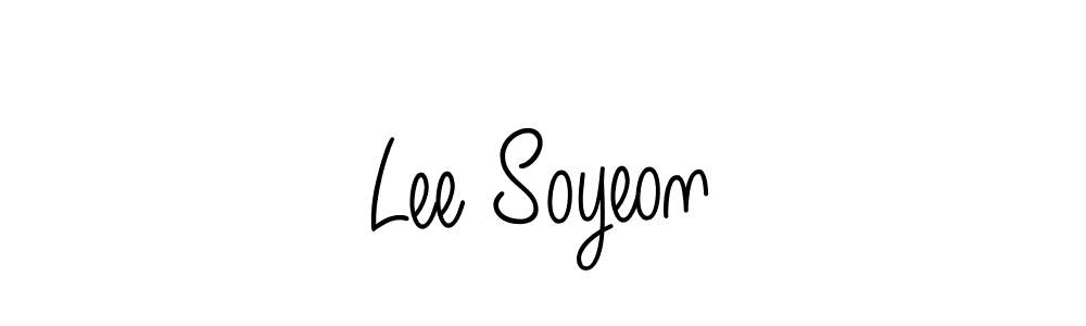 You should practise on your own different ways (Angelique-Rose-font-FFP) to write your name (Lee Soyeon) in signature. don't let someone else do it for you. Lee Soyeon signature style 5 images and pictures png