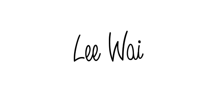 How to make Lee Wai name signature. Use Angelique-Rose-font-FFP style for creating short signs online. This is the latest handwritten sign. Lee Wai signature style 5 images and pictures png