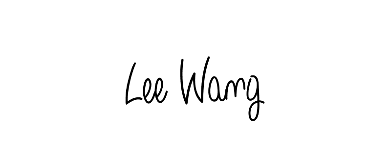 Make a beautiful signature design for name Lee Wang. With this signature (Angelique-Rose-font-FFP) style, you can create a handwritten signature for free. Lee Wang signature style 5 images and pictures png