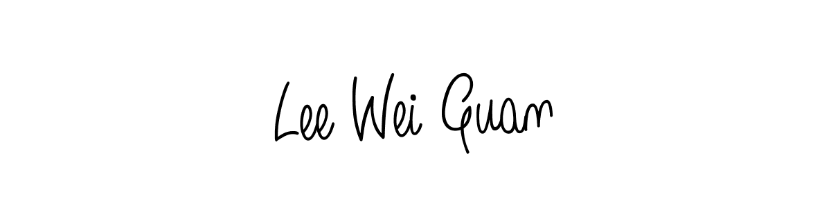 How to Draw Lee Wei Guan signature style? Angelique-Rose-font-FFP is a latest design signature styles for name Lee Wei Guan. Lee Wei Guan signature style 5 images and pictures png