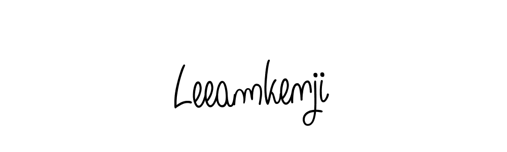 Use a signature maker to create a handwritten signature online. With this signature software, you can design (Angelique-Rose-font-FFP) your own signature for name Leeamkenji. Leeamkenji signature style 5 images and pictures png