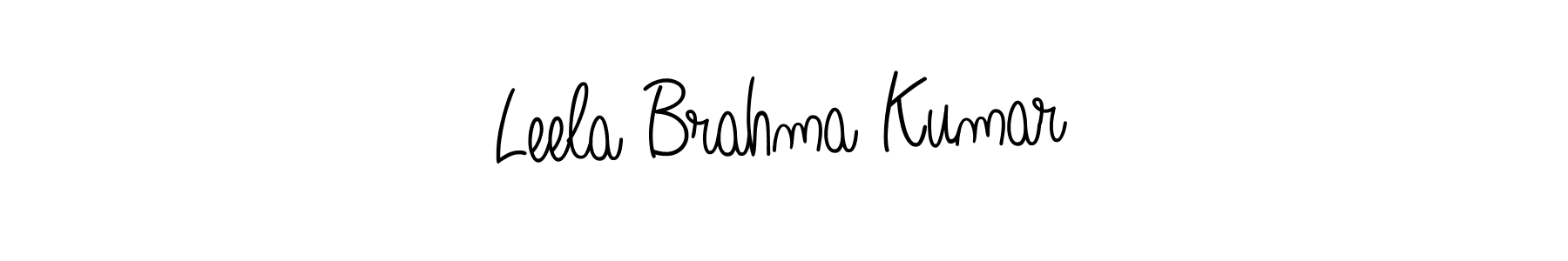 Use a signature maker to create a handwritten signature online. With this signature software, you can design (Angelique-Rose-font-FFP) your own signature for name Leela Brahma Kumar. Leela Brahma Kumar signature style 5 images and pictures png