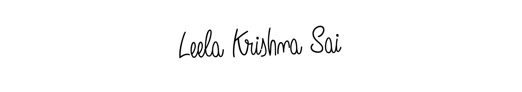 Design your own signature with our free online signature maker. With this signature software, you can create a handwritten (Angelique-Rose-font-FFP) signature for name Leela Krishna Sai. Leela Krishna Sai signature style 5 images and pictures png