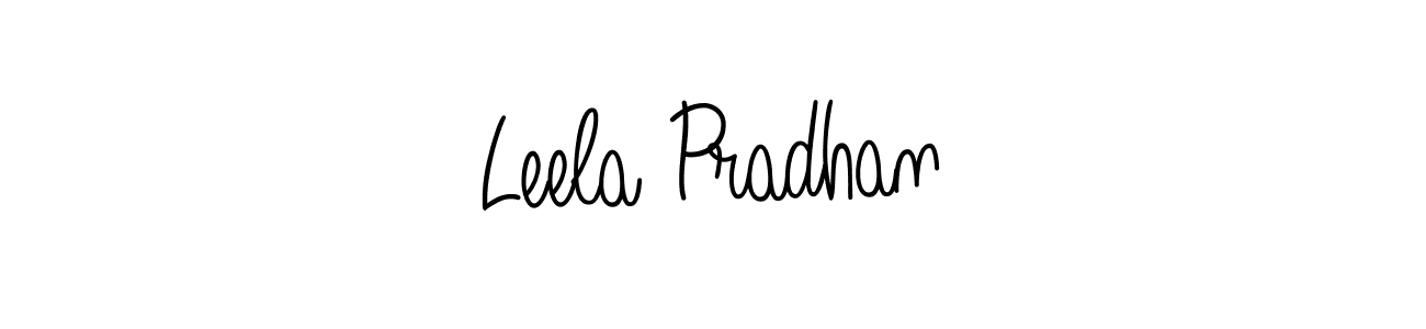 Make a beautiful signature design for name Leela Pradhan. With this signature (Angelique-Rose-font-FFP) style, you can create a handwritten signature for free. Leela Pradhan signature style 5 images and pictures png