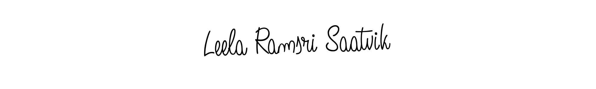 How to make Leela Ramsri Saatvik name signature. Use Angelique-Rose-font-FFP style for creating short signs online. This is the latest handwritten sign. Leela Ramsri Saatvik signature style 5 images and pictures png