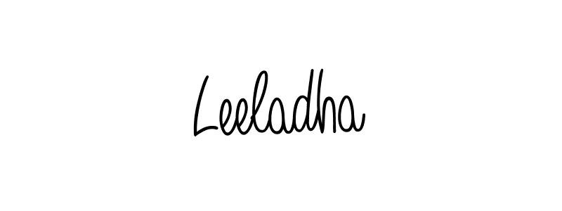 if you are searching for the best signature style for your name Leeladha. so please give up your signature search. here we have designed multiple signature styles  using Angelique-Rose-font-FFP. Leeladha signature style 5 images and pictures png