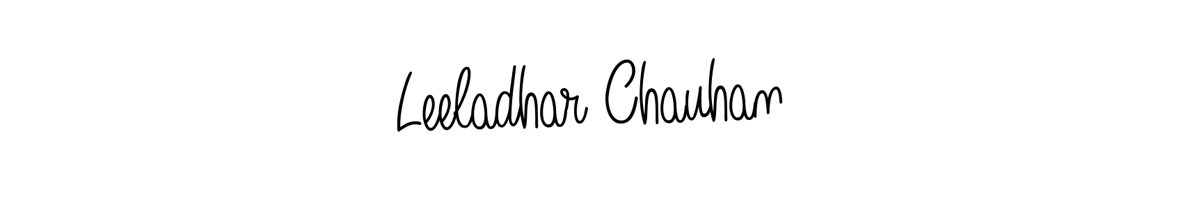 How to make Leeladhar Chauhan name signature. Use Angelique-Rose-font-FFP style for creating short signs online. This is the latest handwritten sign. Leeladhar Chauhan signature style 5 images and pictures png