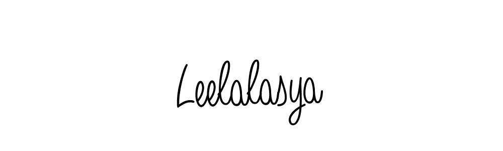 Make a beautiful signature design for name Leelalasya. With this signature (Angelique-Rose-font-FFP) style, you can create a handwritten signature for free. Leelalasya signature style 5 images and pictures png