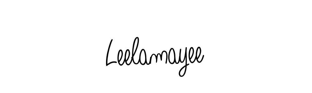 Leelamayee stylish signature style. Best Handwritten Sign (Angelique-Rose-font-FFP) for my name. Handwritten Signature Collection Ideas for my name Leelamayee. Leelamayee signature style 5 images and pictures png