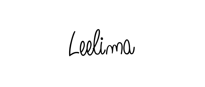 Leelima stylish signature style. Best Handwritten Sign (Angelique-Rose-font-FFP) for my name. Handwritten Signature Collection Ideas for my name Leelima. Leelima signature style 5 images and pictures png