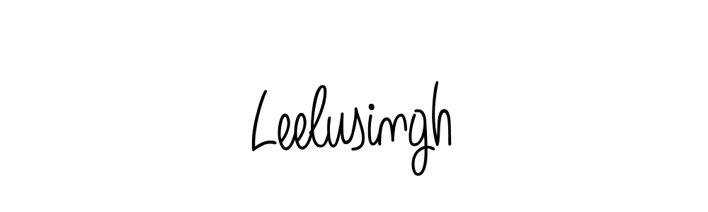 Use a signature maker to create a handwritten signature online. With this signature software, you can design (Angelique-Rose-font-FFP) your own signature for name Leelusingh. Leelusingh signature style 5 images and pictures png