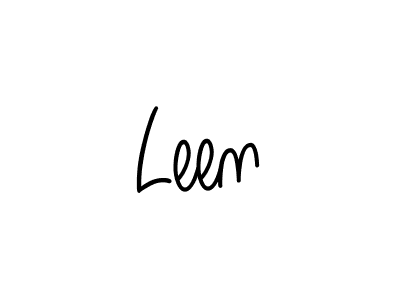 You should practise on your own different ways (Angelique-Rose-font-FFP) to write your name (Leen) in signature. don't let someone else do it for you. Leen signature style 5 images and pictures png