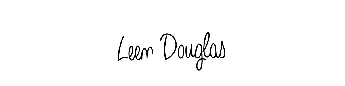 Leen Douglas stylish signature style. Best Handwritten Sign (Angelique-Rose-font-FFP) for my name. Handwritten Signature Collection Ideas for my name Leen Douglas. Leen Douglas signature style 5 images and pictures png