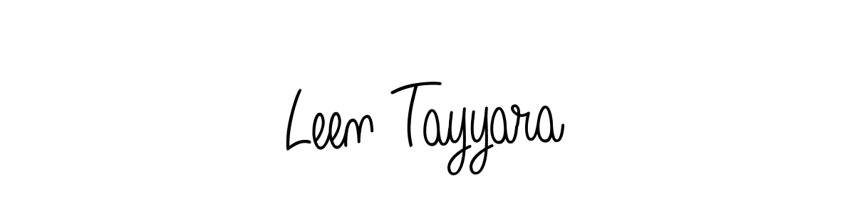 How to make Leen Tayyara name signature. Use Angelique-Rose-font-FFP style for creating short signs online. This is the latest handwritten sign. Leen Tayyara signature style 5 images and pictures png