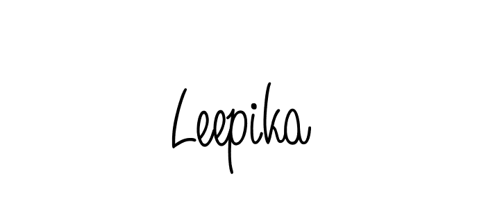 Leepika stylish signature style. Best Handwritten Sign (Angelique-Rose-font-FFP) for my name. Handwritten Signature Collection Ideas for my name Leepika. Leepika signature style 5 images and pictures png