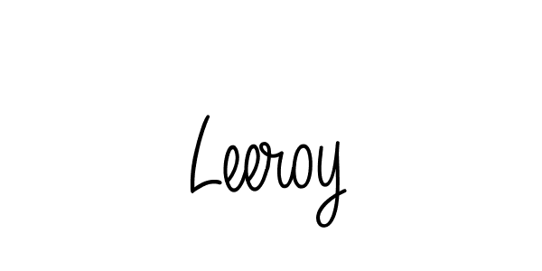 Leeroy stylish signature style. Best Handwritten Sign (Angelique-Rose-font-FFP) for my name. Handwritten Signature Collection Ideas for my name Leeroy. Leeroy signature style 5 images and pictures png