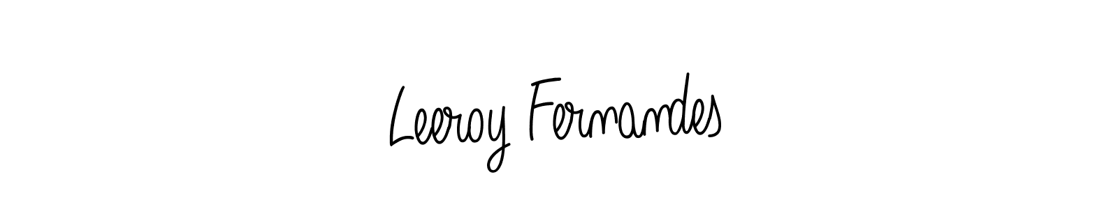 Use a signature maker to create a handwritten signature online. With this signature software, you can design (Angelique-Rose-font-FFP) your own signature for name Leeroy Fernandes. Leeroy Fernandes signature style 5 images and pictures png
