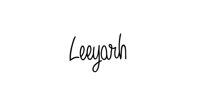 How to make Leeyarh name signature. Use Angelique-Rose-font-FFP style for creating short signs online. This is the latest handwritten sign. Leeyarh signature style 5 images and pictures png