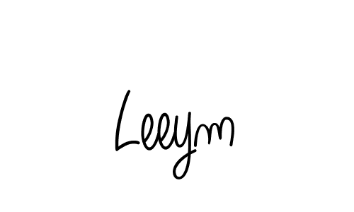 You should practise on your own different ways (Angelique-Rose-font-FFP) to write your name (Leeym) in signature. don't let someone else do it for you. Leeym signature style 5 images and pictures png